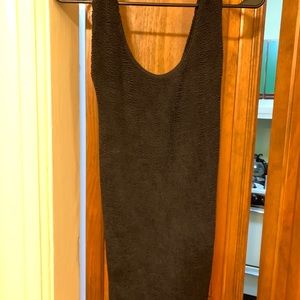 black vintage bodycon mini dress